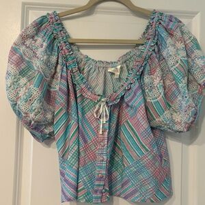 Love shack fancy plaid top